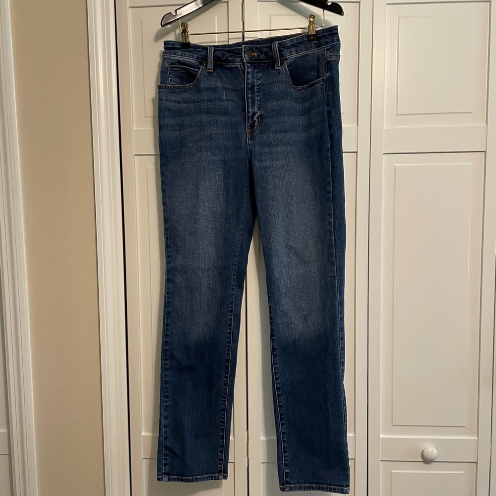 Talbots Flawless High Waist Straight Leg Jeans - Dark Blue